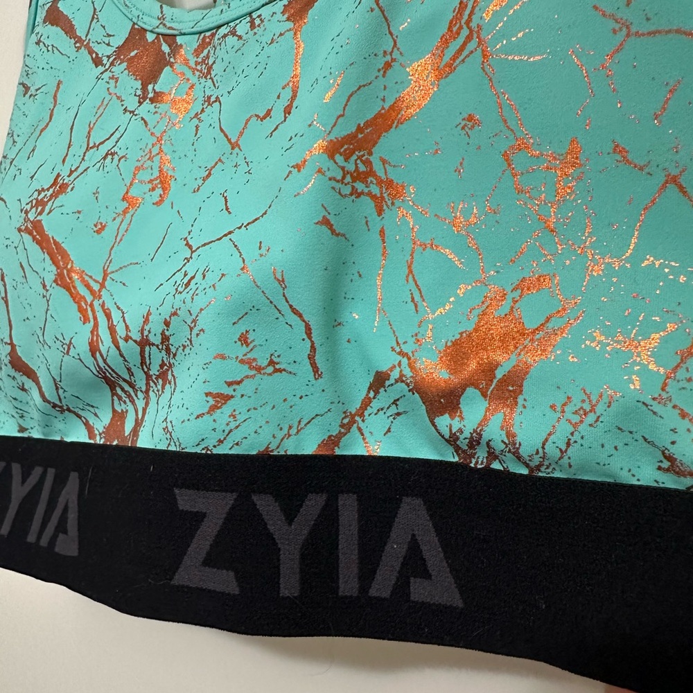 Zyia Banded Turquoise Marble Bra